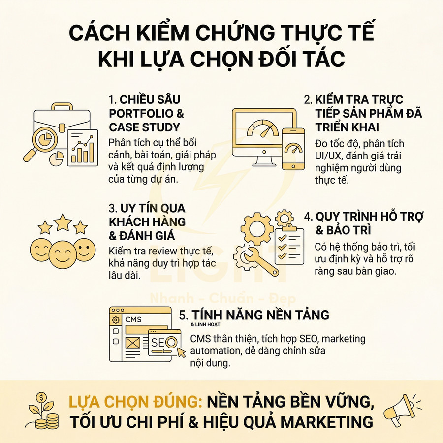 Checklist lựa chọn đơn vị thiết kế website chuyên nghiệp uy tín