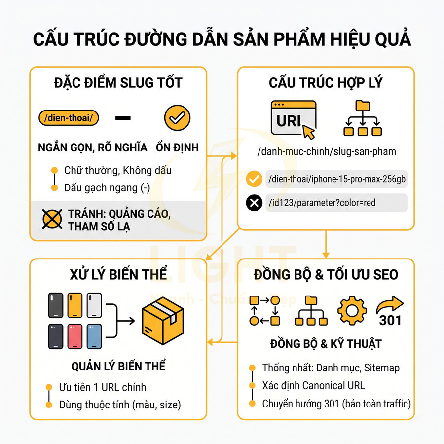 URL sản phẩm trên website bán hàng nên viết như thế nào?