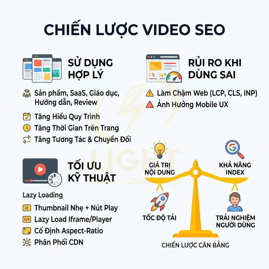 Thiết kế website chuẩn SEO có cần video không? Cách nhúng video không làm chậm web