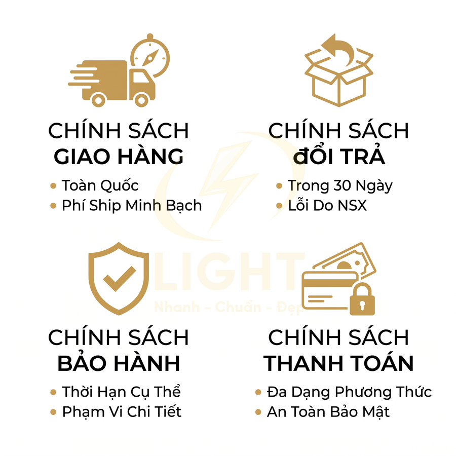 Chính sách giao hàng, đổi trả, bảo hành, thanh toán minh bạch và an toàn của cửa hàng trực tuyến