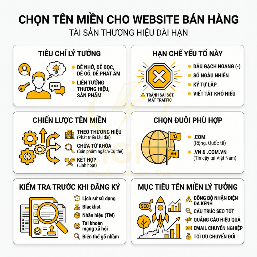 Nên chọn tên miền như thế nào cho website bán hàng?