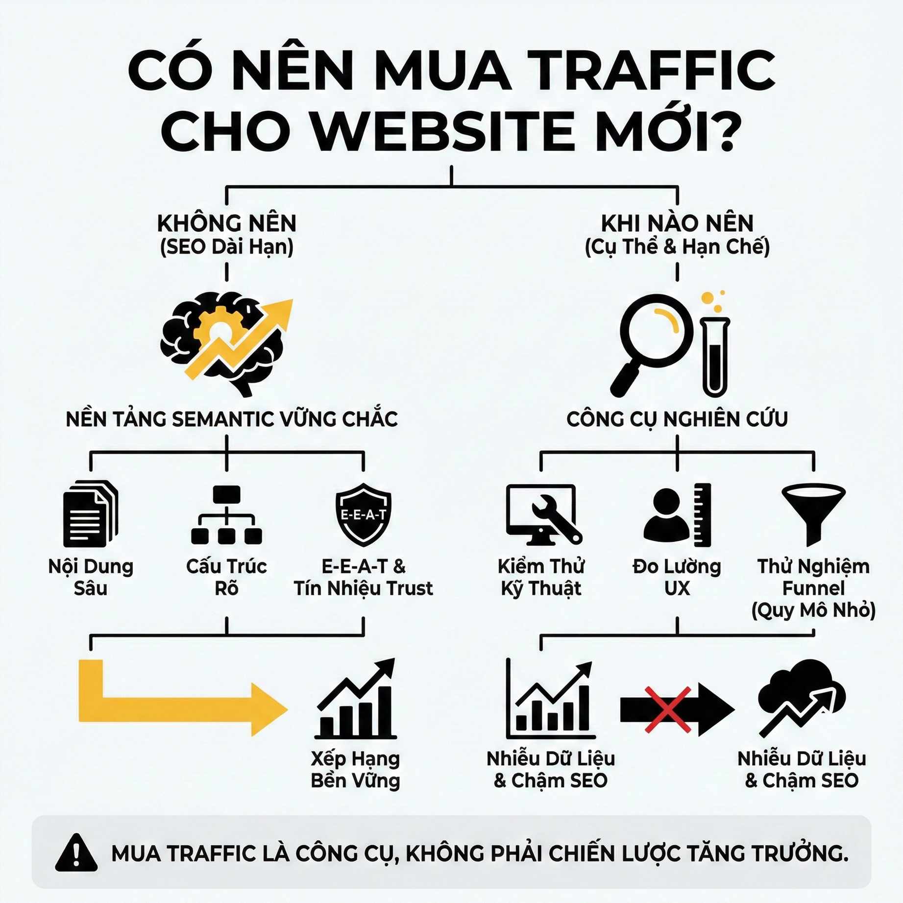 Có nên mua traffic cho website mới? Khi nào nên và khi nào không