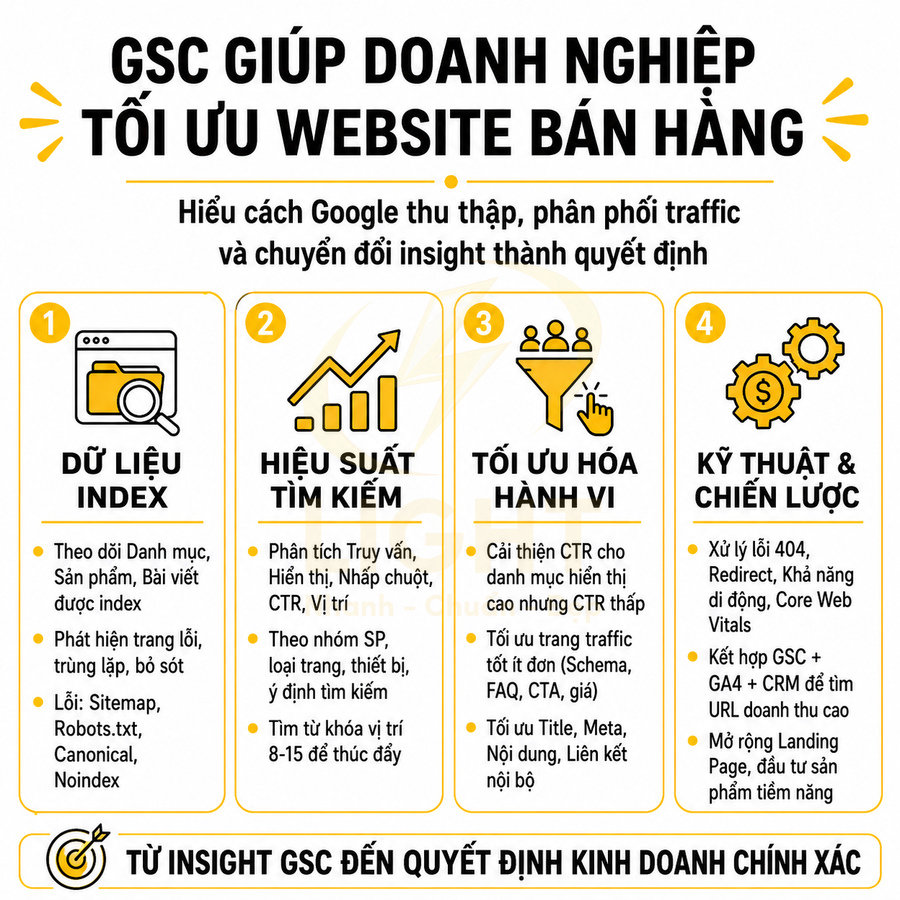 Google Search Console giúp tối ưu website bán hàng ra sao?