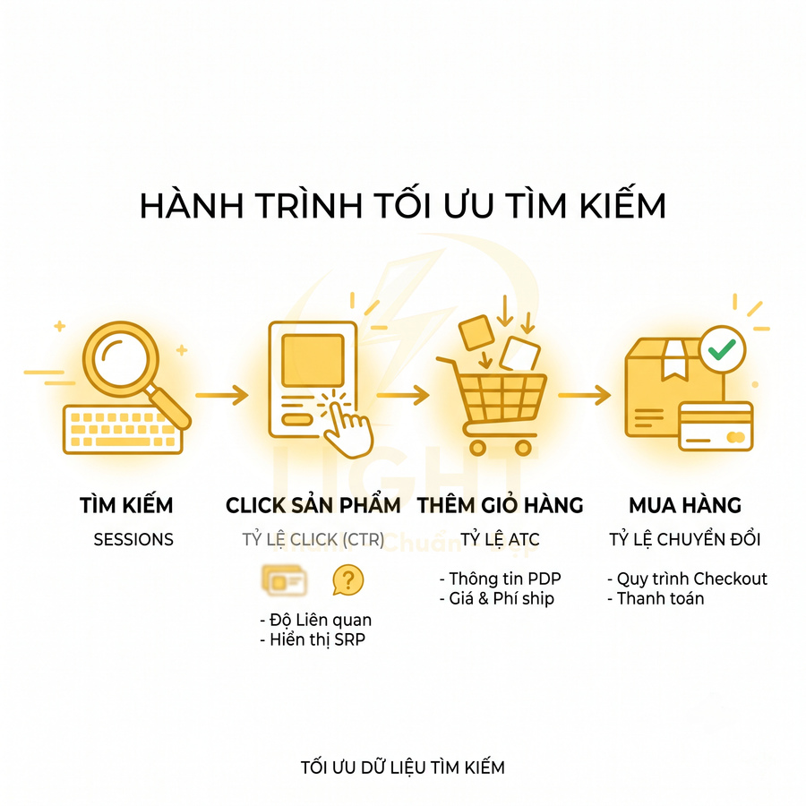 Hành trình tối ưu tìm kiếm trong thương mại điện tử từ tìm kiếm đến mua hàng hoàn tất