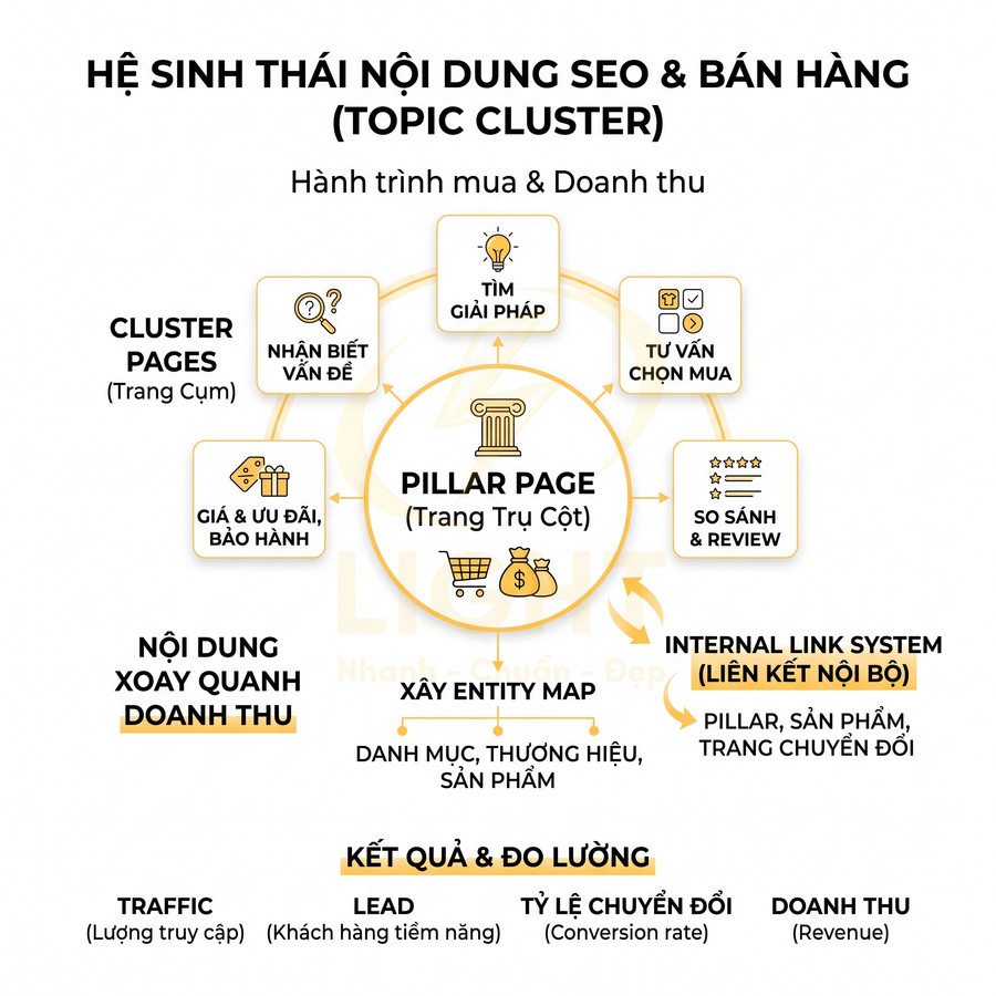 Cách xây dựng topic cluster cho website bán hàng hiệu quả