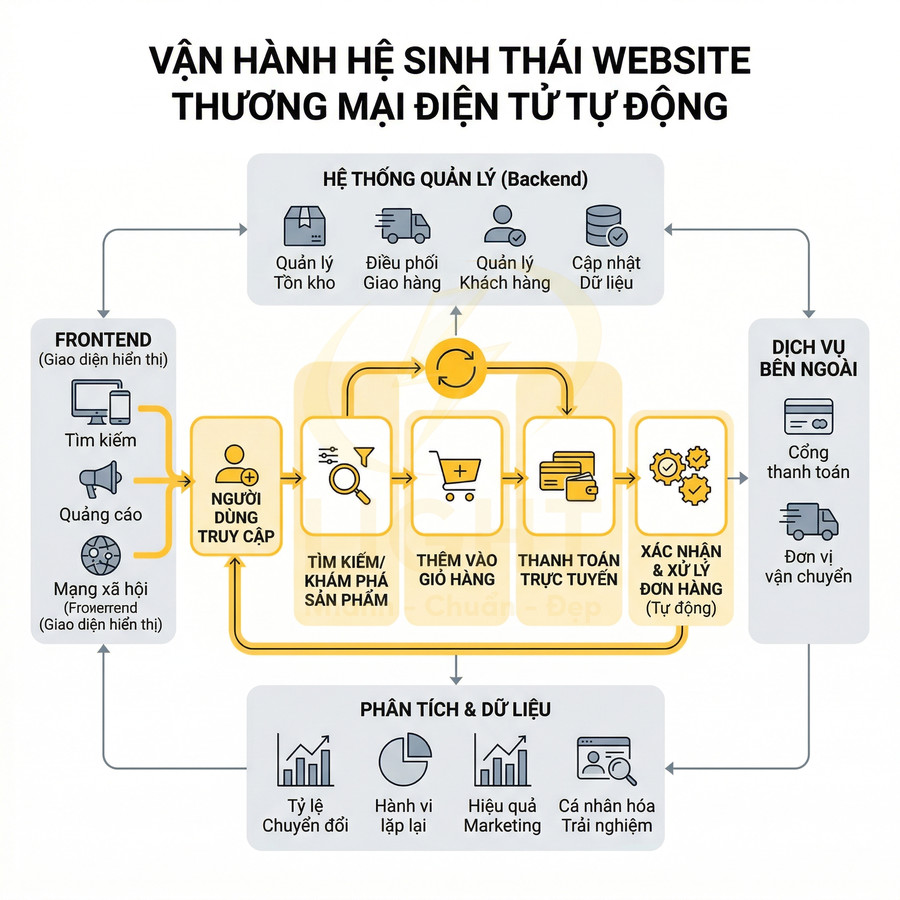 Website thương mại điện tử bán hàng hoạt động như thế nào?