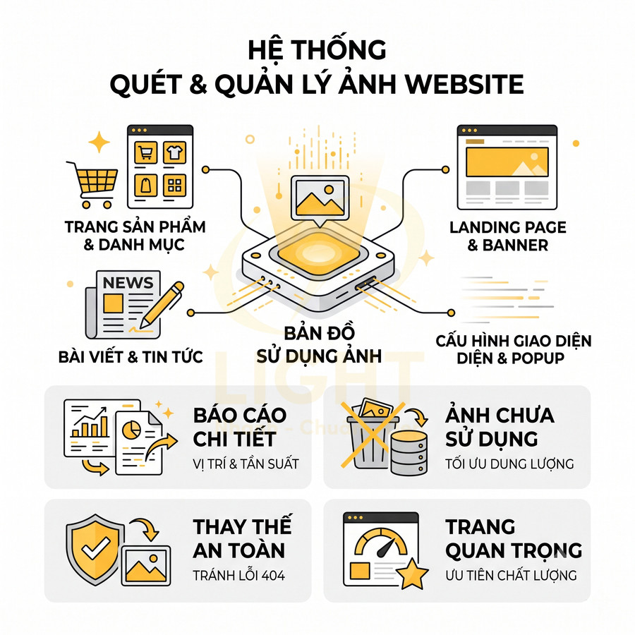 Hệ thống quét và quản lý hình ảnh website với bản đồ sử dụng ảnh và báo cáo chi tiết tối ưu dung lượng