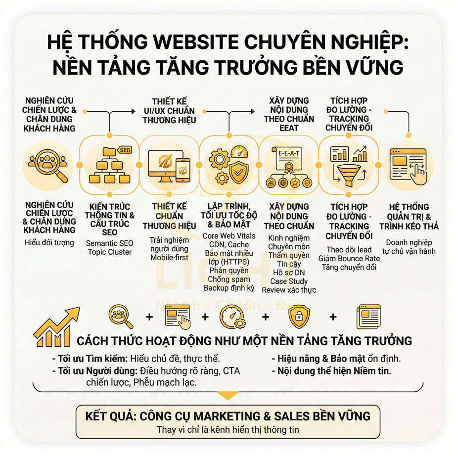 Thiết kế website chuyên nghiệp gồm những hạng mục nào?