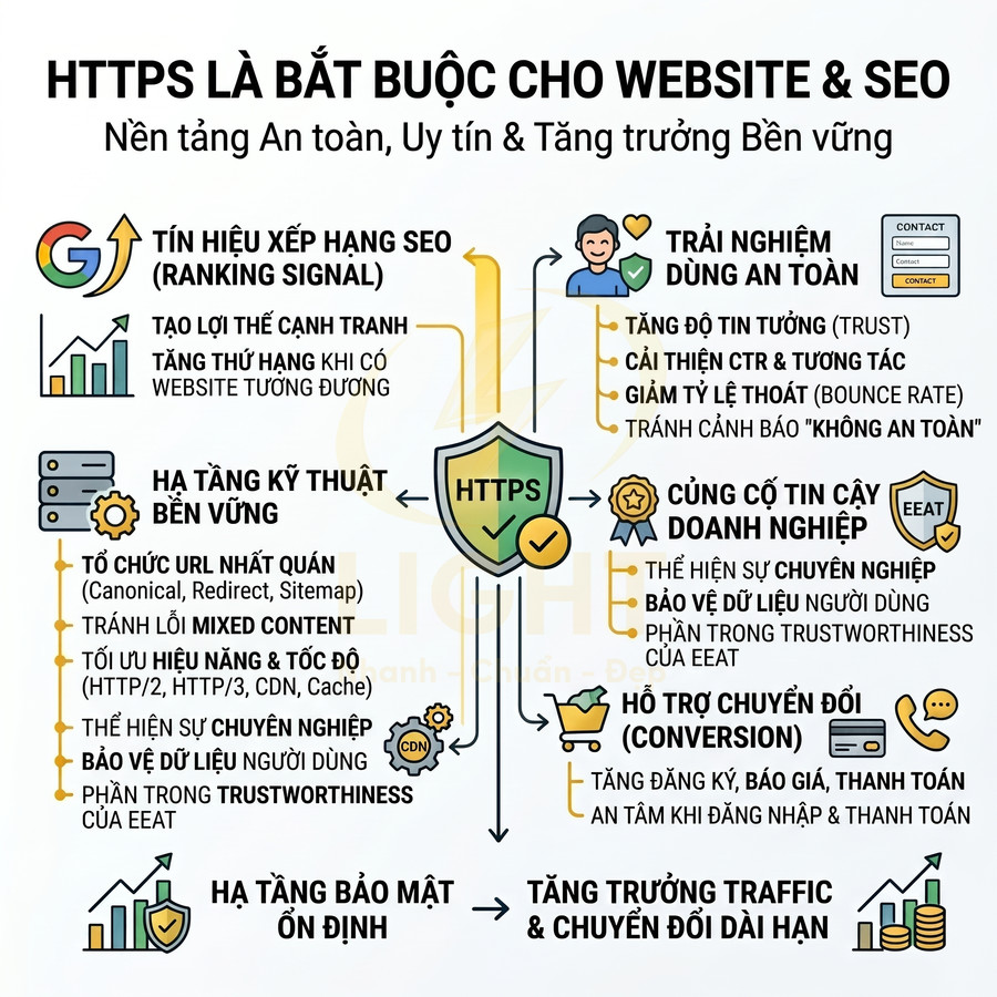 Website chuẩn SEO có cần SSL/HTTPS không? Ảnh hưởng đến SEO thế nào?