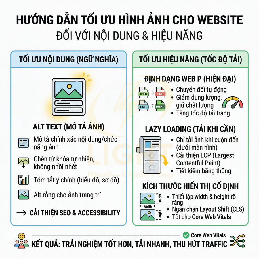 Hướng dẫn tối ưu hình ảnh cho website về nội dung, tốc độ tải và trải nghiệm người dùng