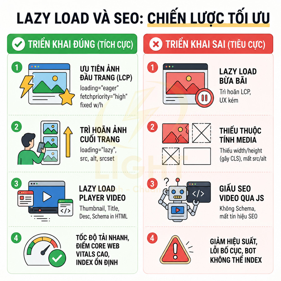 Lazy load ảnh và video có ảnh hưởng đến SEO không?