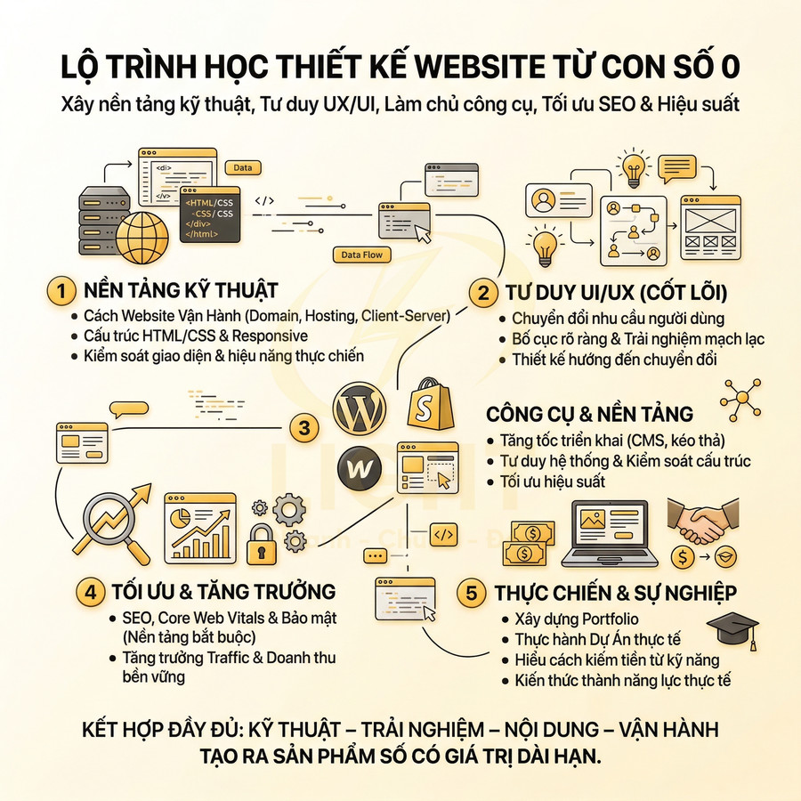 Học cách thiết kế website chuyên nghiệp từ con số 0