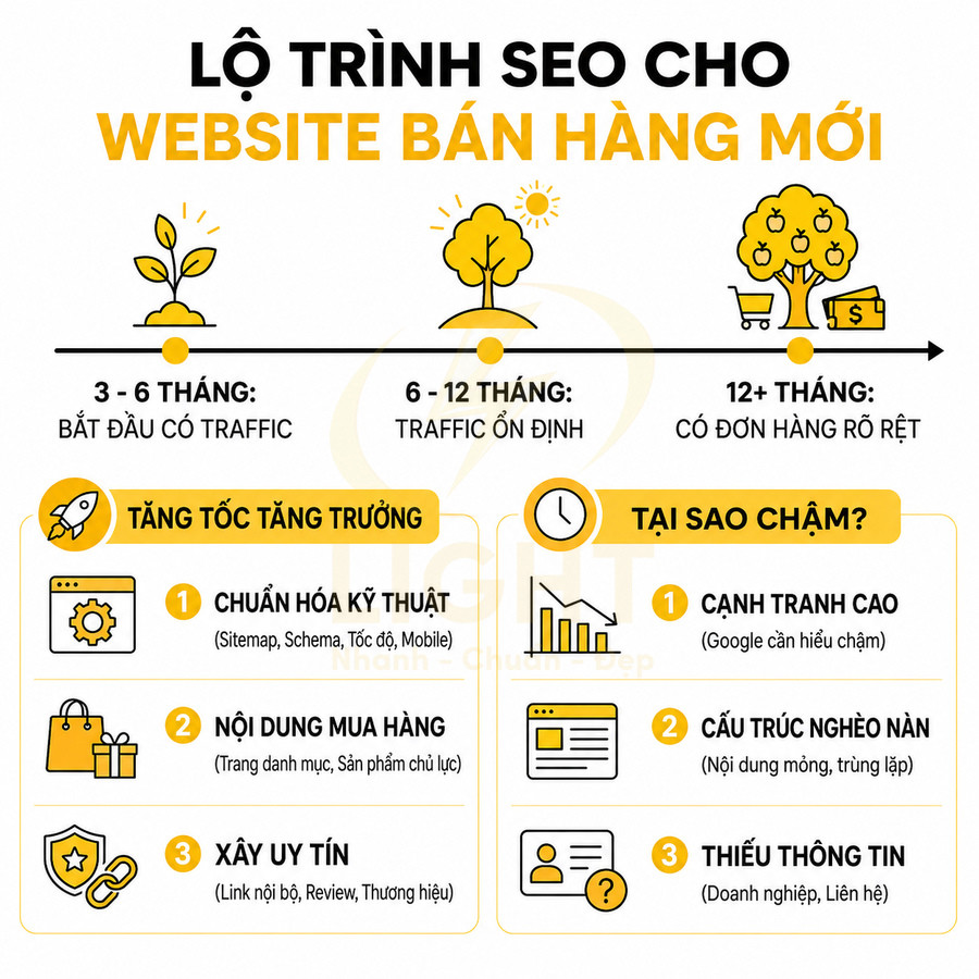 Website bán hàng mới mất bao lâu để có traffic từ Google?