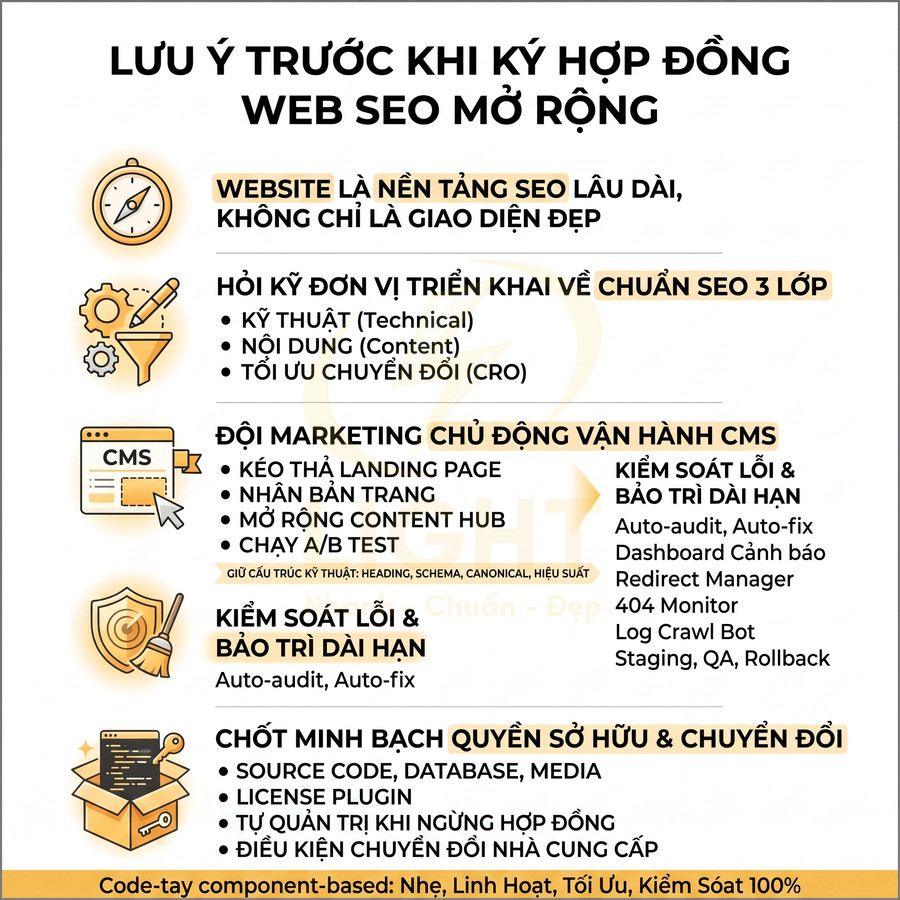 Thuê thiết kế website chuẩn SEO trọn gói cần hỏi gì trước khi ký hợp đồng?
