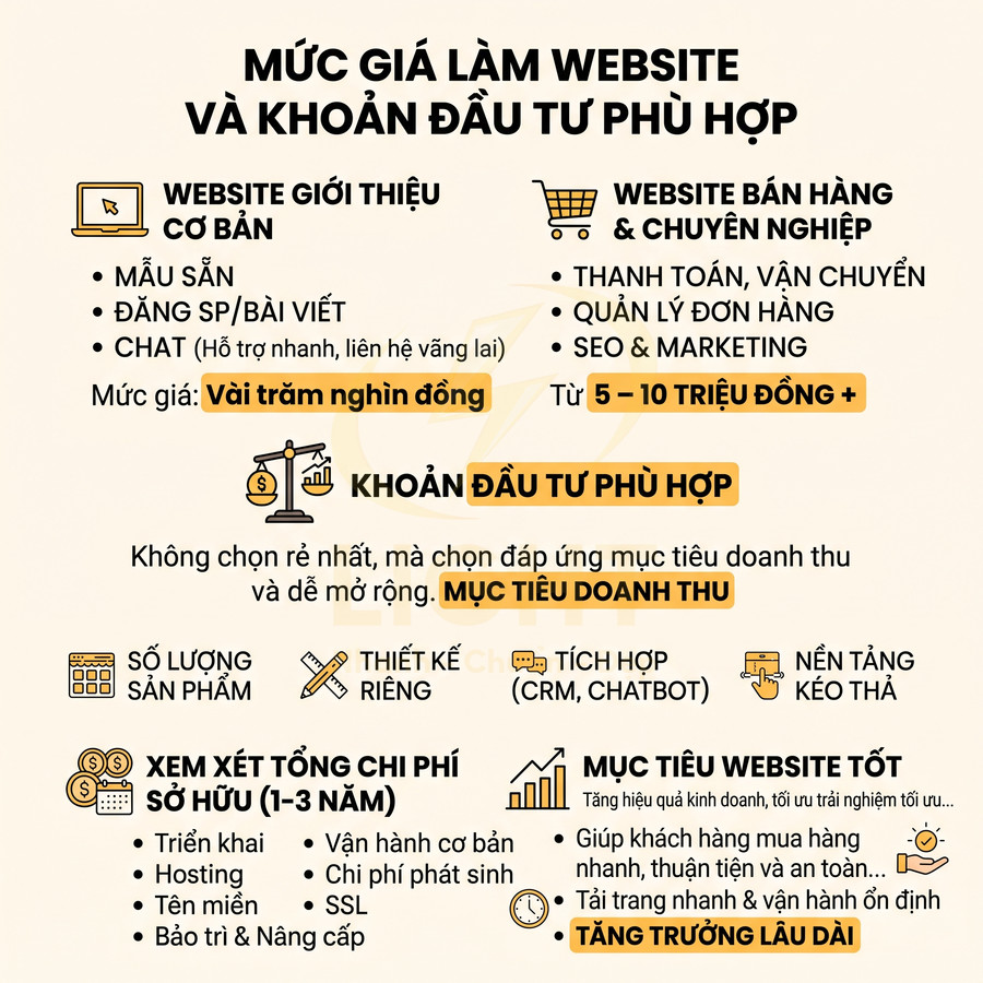 Giá thiết kế website bán hàng hiện nay bao nhiêu là hợp lý?