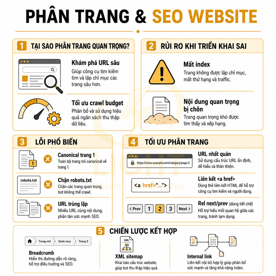 Phân trang pagination có ảnh hưởng gì đến website chuẩn SEO?