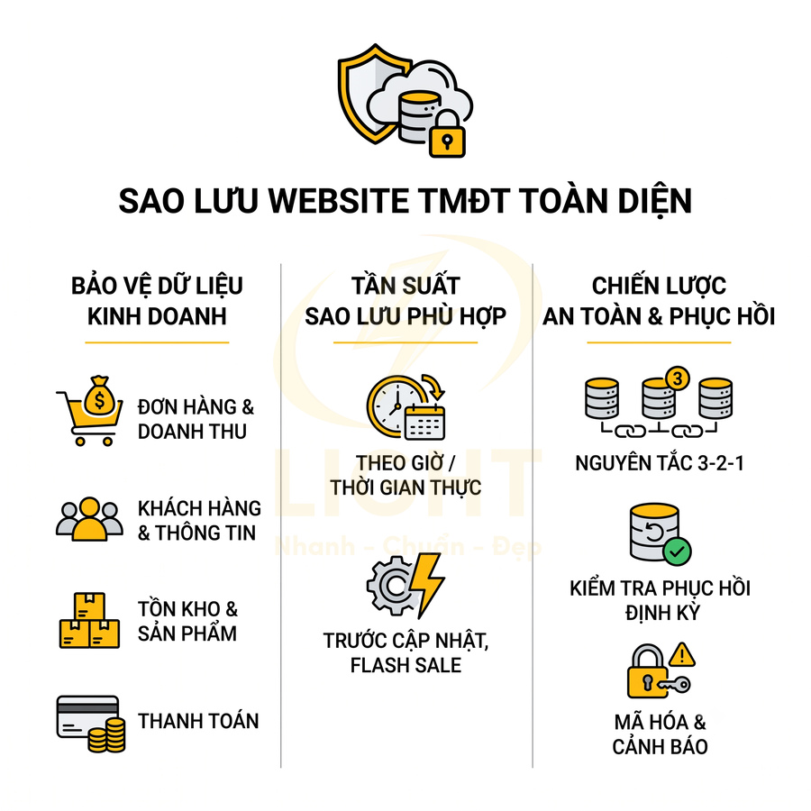Cách sao lưu dữ liệu website bán hàng để tránh mất đơn