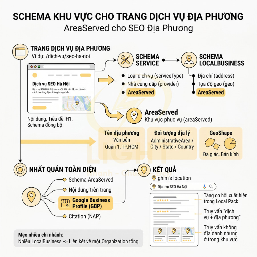 Schema khu vực cho trang dịch vụ địa phương tối ưu SEO địa điểm Hà Nội trên website
