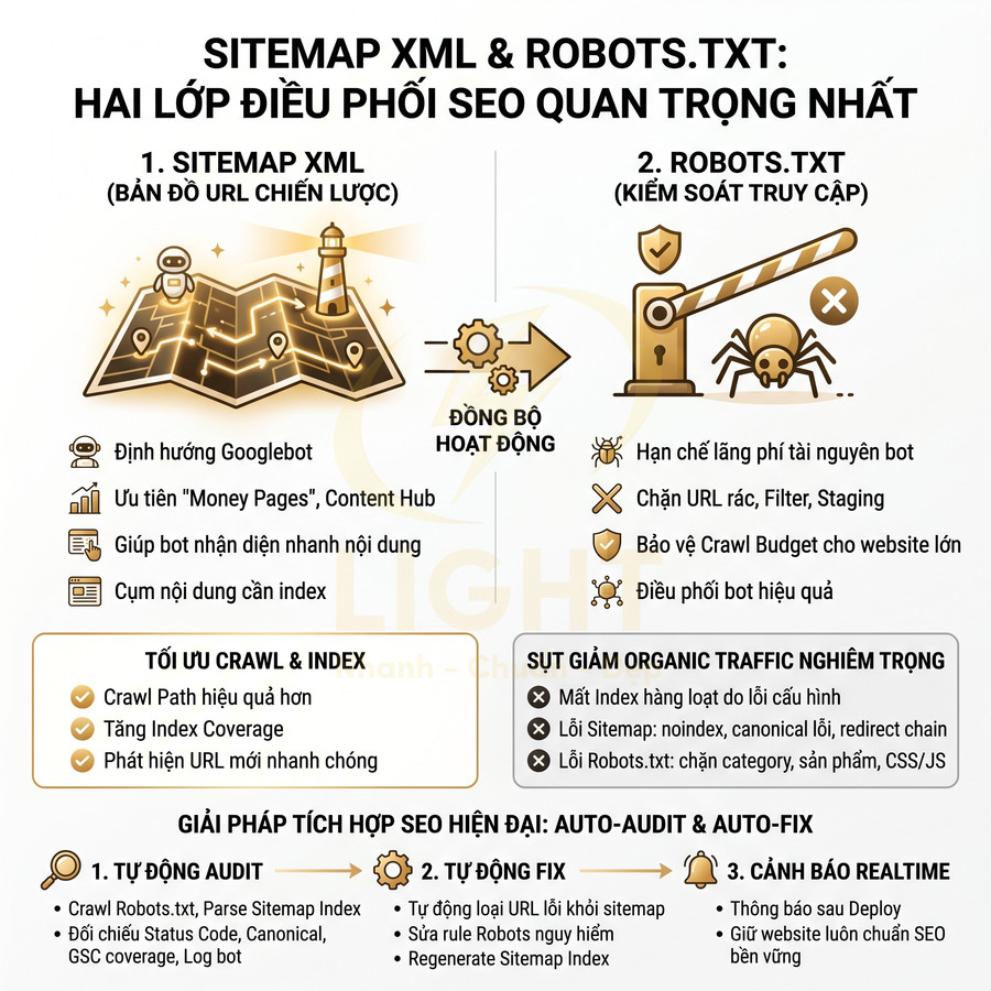 Sitemap XML và robots.txt ảnh hưởng gì đến website chuẩn SEO?