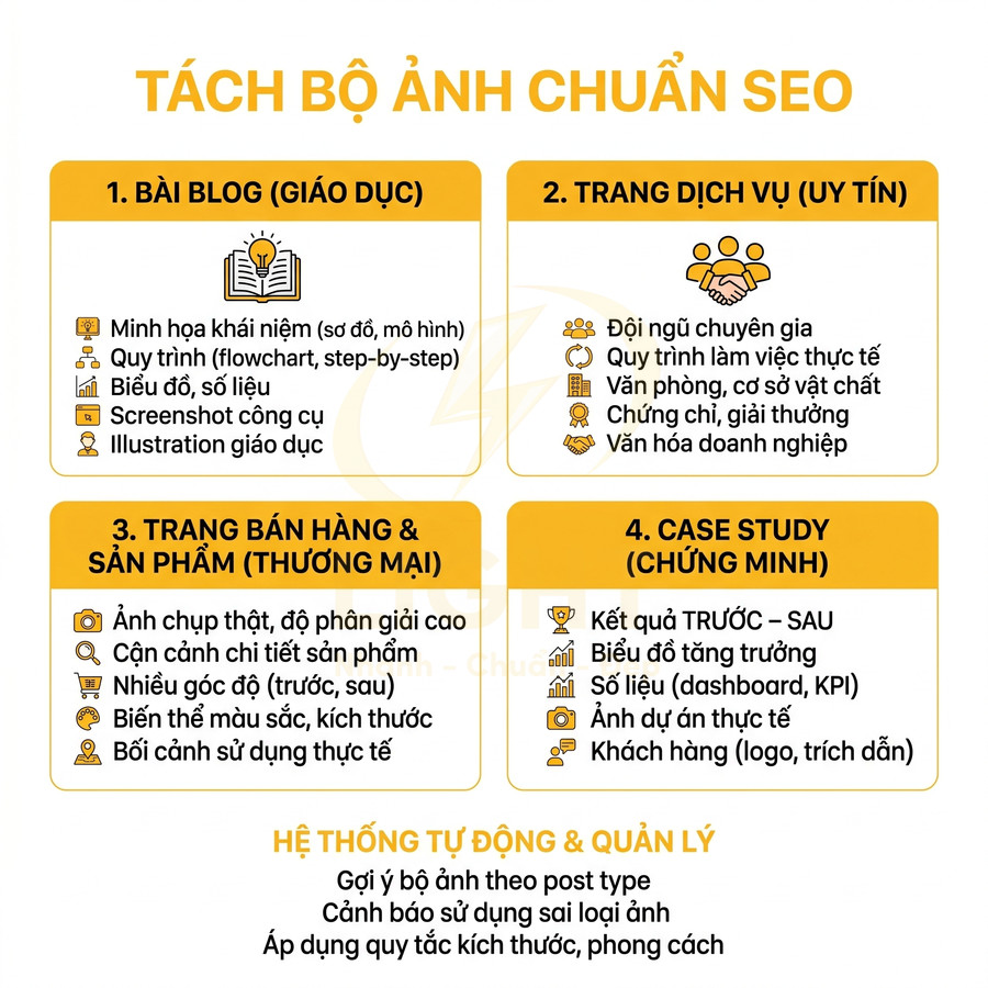 Hướng dẫn tách bộ ảnh chuẩn SEO cho blog, trang dịch vụ, bán hàng sản phẩm và case study