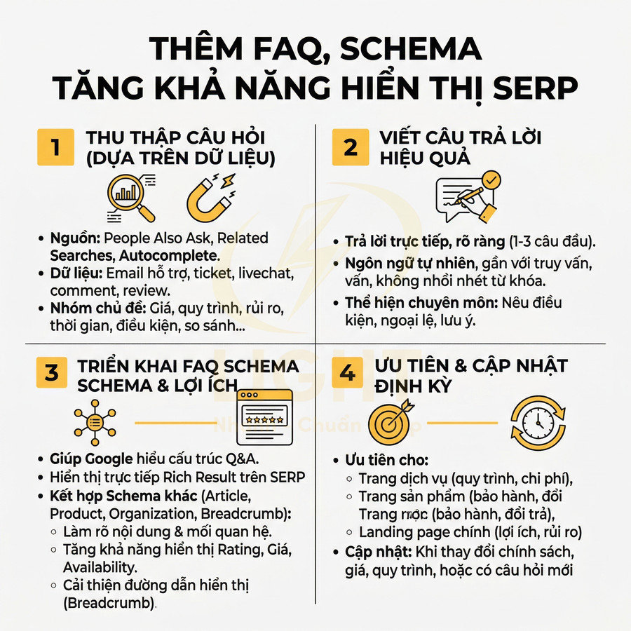 Hướng dẫn thêm FAQ và FAQ Schema để tăng khả năng hiển thị SEO trên trang kết quả tìm kiếm Google