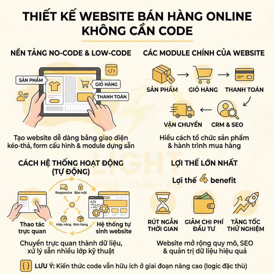 Thiết kế website bán hàng online có cần biết code không?