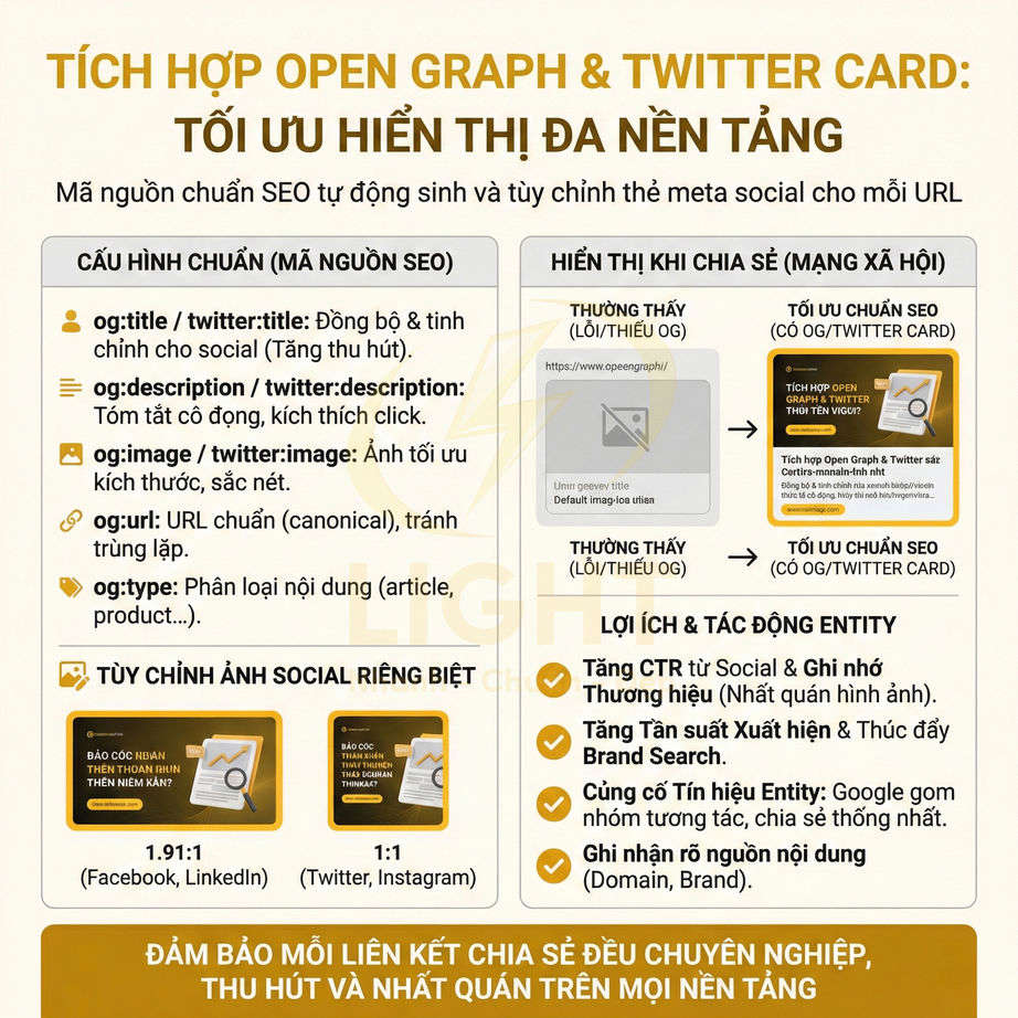 Hướng dẫn tích hợp Open Graph và Twitter Card để tối ưu hiển thị chia sẻ link trên mạng xã hội cho SEO