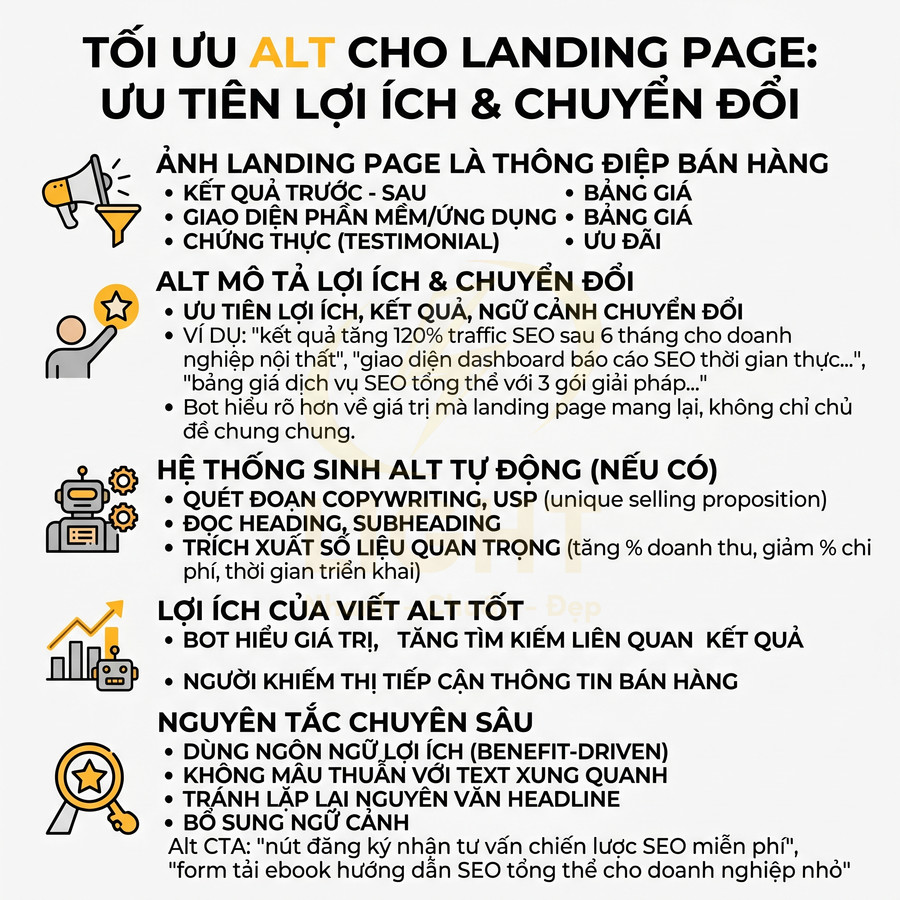 Hướng dẫn tối ưu thẻ alt cho landing page tập trung lợi ích và chuyển đổi trong SEO