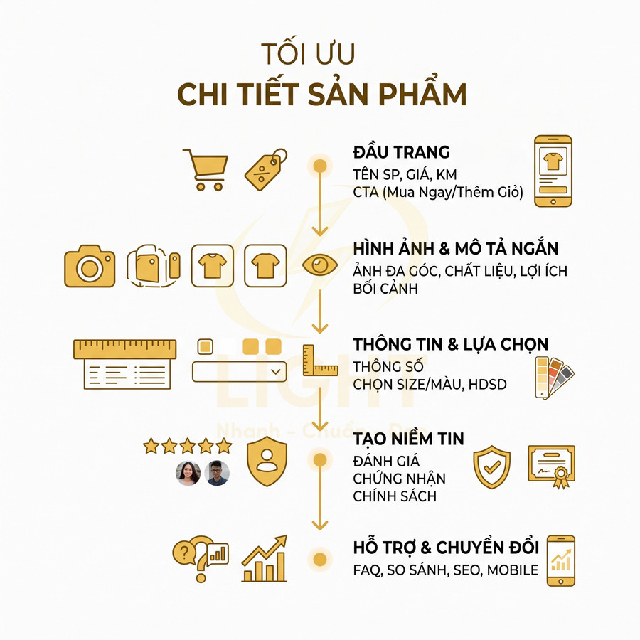 Trang chi tiết sản phẩm trên website bán hàng cần có những nội dung gì?