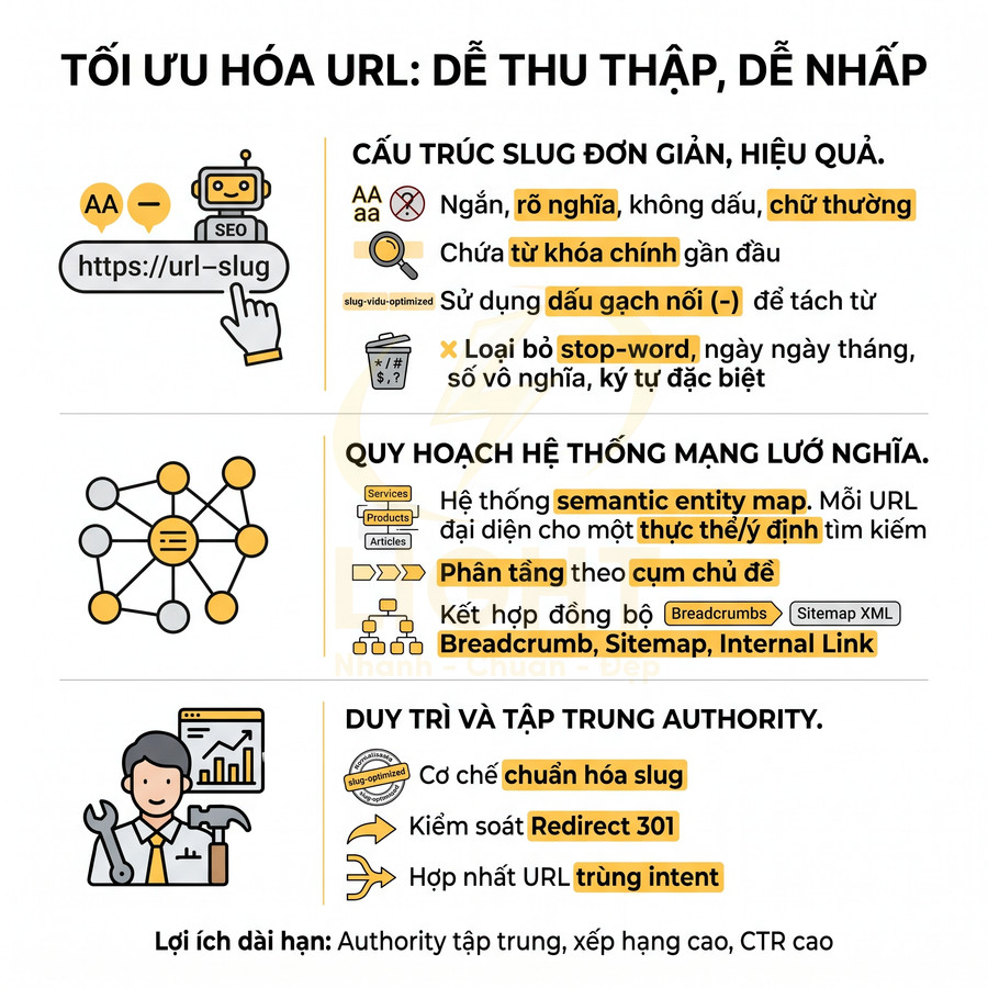 URL chuẩn SEO nên viết thế nào để dễ index và dễ click?