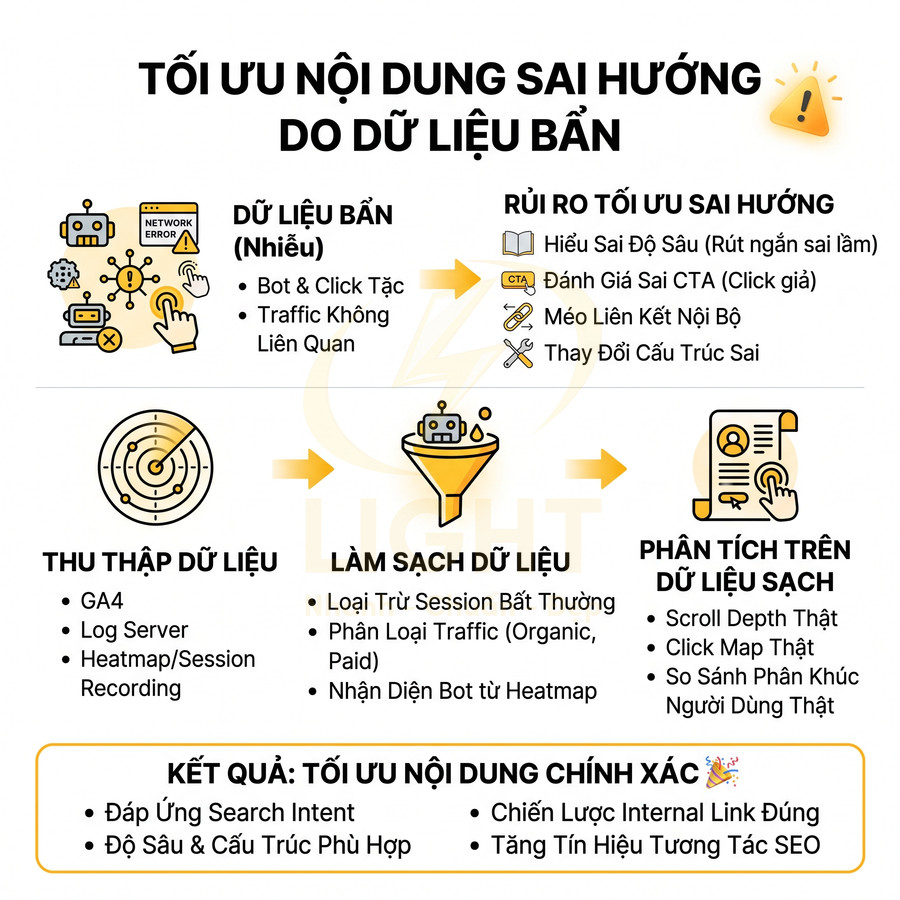 Quy trình thu thập, làm sạch và phân tích dữ liệu để tối ưu nội dung SEO chính xác
