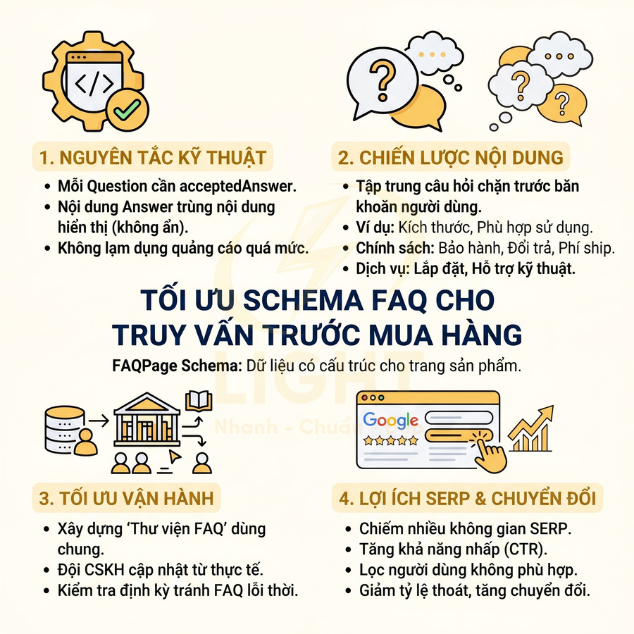 Hướng dẫn tối ưu schema FAQ cho trang sản phẩm thương mại điện tử để tăng hiển thị và chuyển đổi trên Google