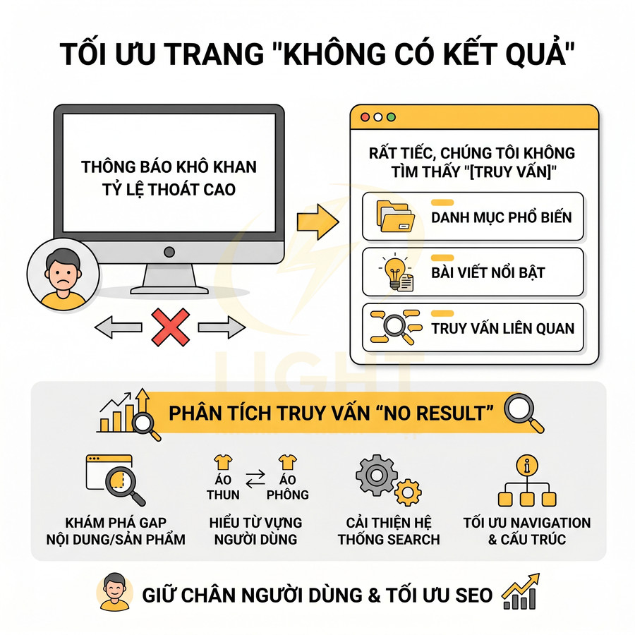 Hướng dẫn tối ưu trang không có kết quả tìm kiếm để giữ chân người dùng và cải thiện SEO website