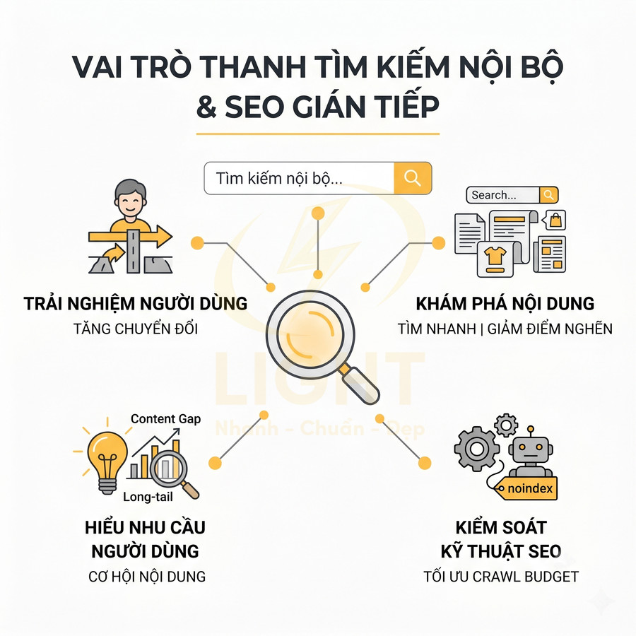 Thiết kế thanh tìm kiếm trên website có hỗ trợ SEO không?