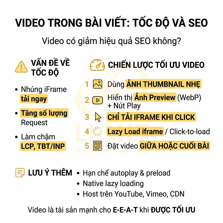 Hướng dẫn tối ưu video trong bài viết để cải thiện tốc độ tải trang và hiệu quả SEO
