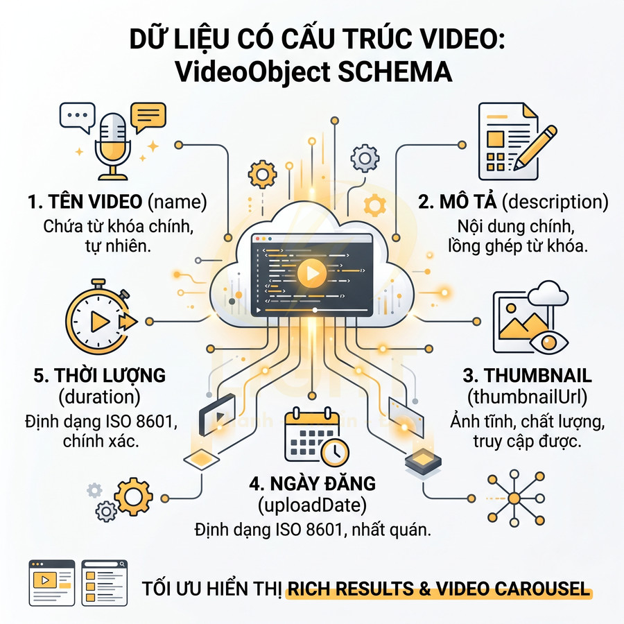 Hướng dẫn tối ưu dữ liệu có cấu trúc VideoObject schema để cải thiện rich results và video carousel