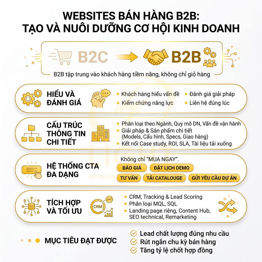 Website bán hàng B2B cần thiết kế khác B2C như thế nào?
