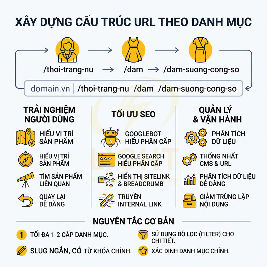 Hướng dẫn xây dựng cấu trúc URL theo danh mục cho website thời trang tối ưu SEO và trải nghiệm người dùng