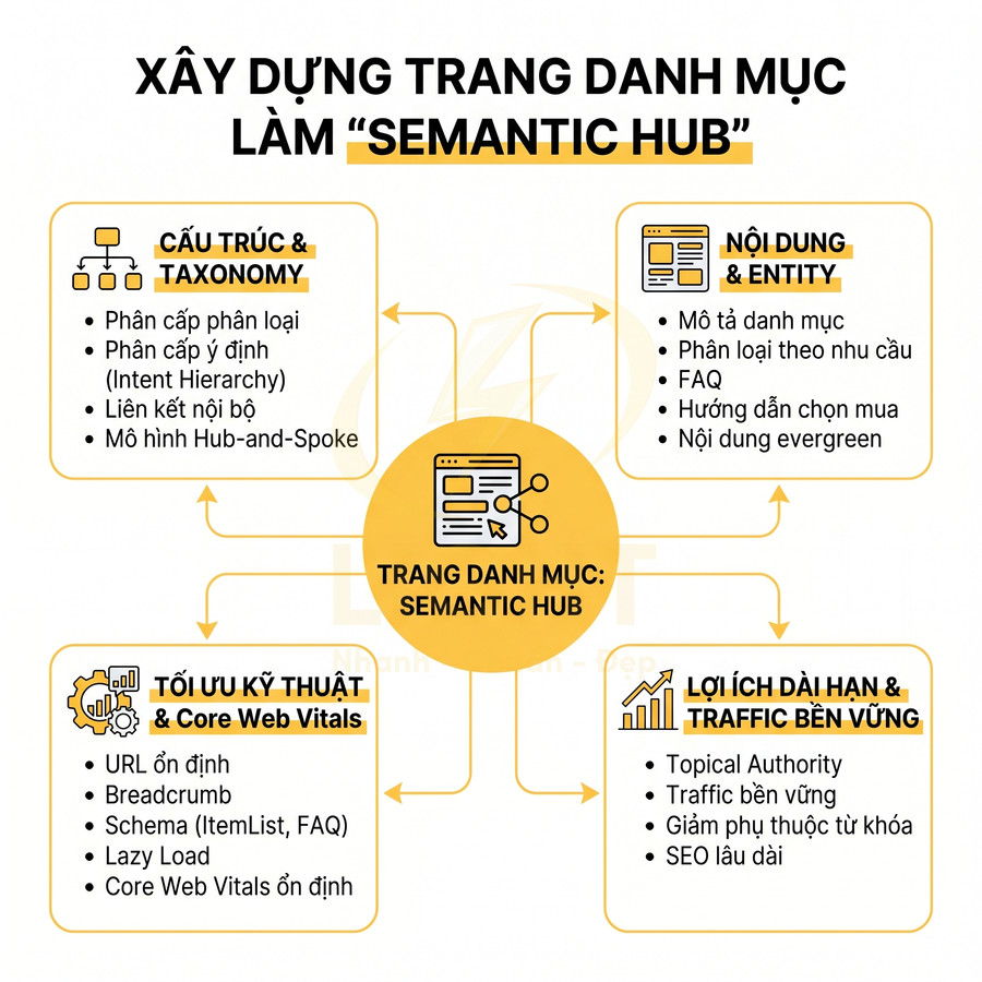 Trang danh mục chuẩn SEO nên thiết kế như thế nào để kéo traffic bền vững?