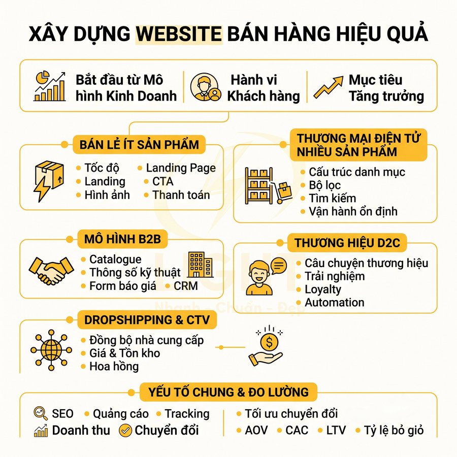 Tư vấn xây dựng website bán hàng phù hợp với từng mô hình kinh doanh