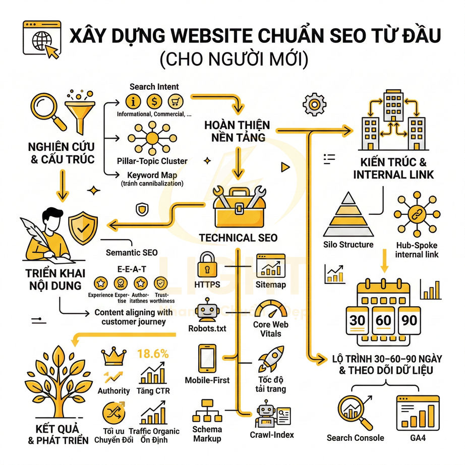 Làm sao để website chuẩn SEO từ đầu cho người mới bắt đầu?
