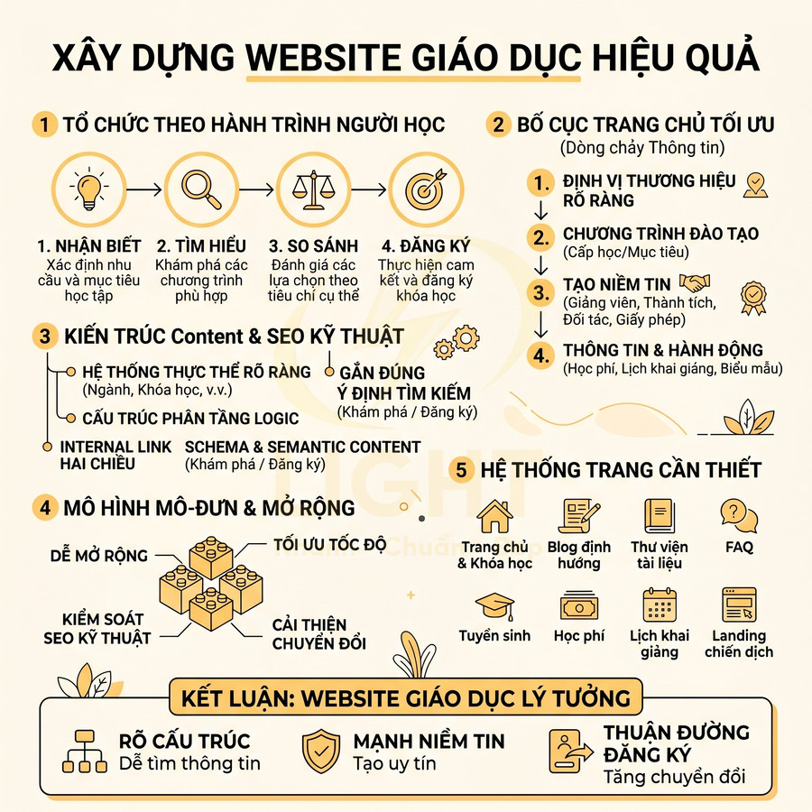 Thiết kế website chuẩn SEO cho trường học, trung tâm đào tạo nên bố cục thế nào?