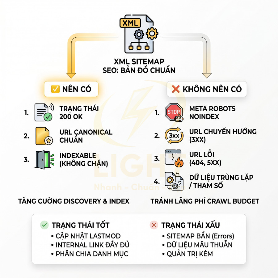 Hướng dẫn tối ưu XML sitemap chuẩn SEO với danh sách yếu tố nên có và không nên có