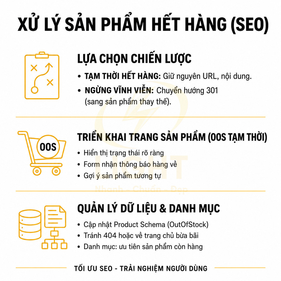 Cách xử lý sản phẩm hết hàng để không ảnh hưởng SEO