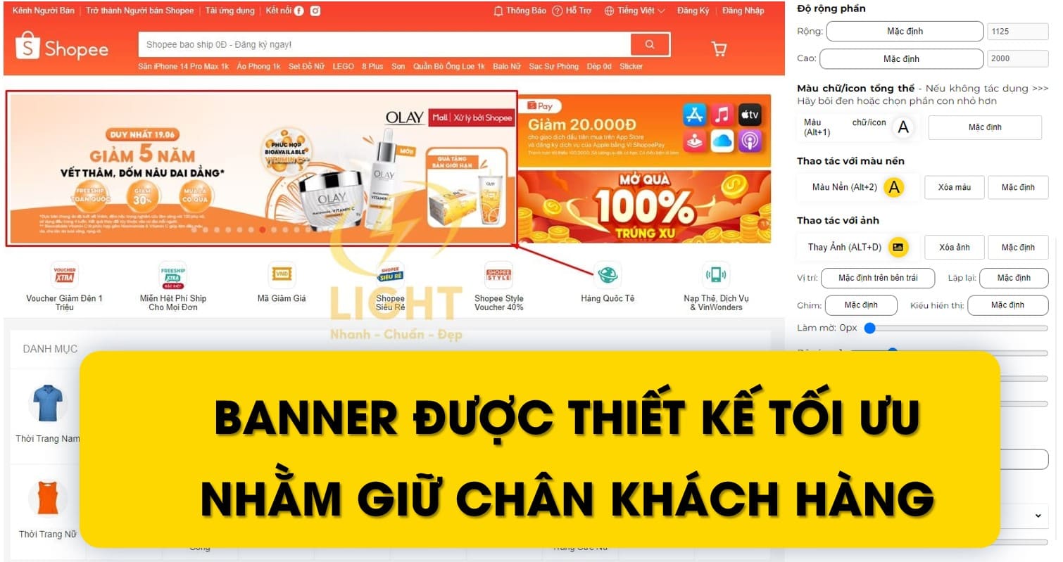 Thiết Kế Web Thương Mại Điện Tử Đa Tính Năng - Công ty LIGHT