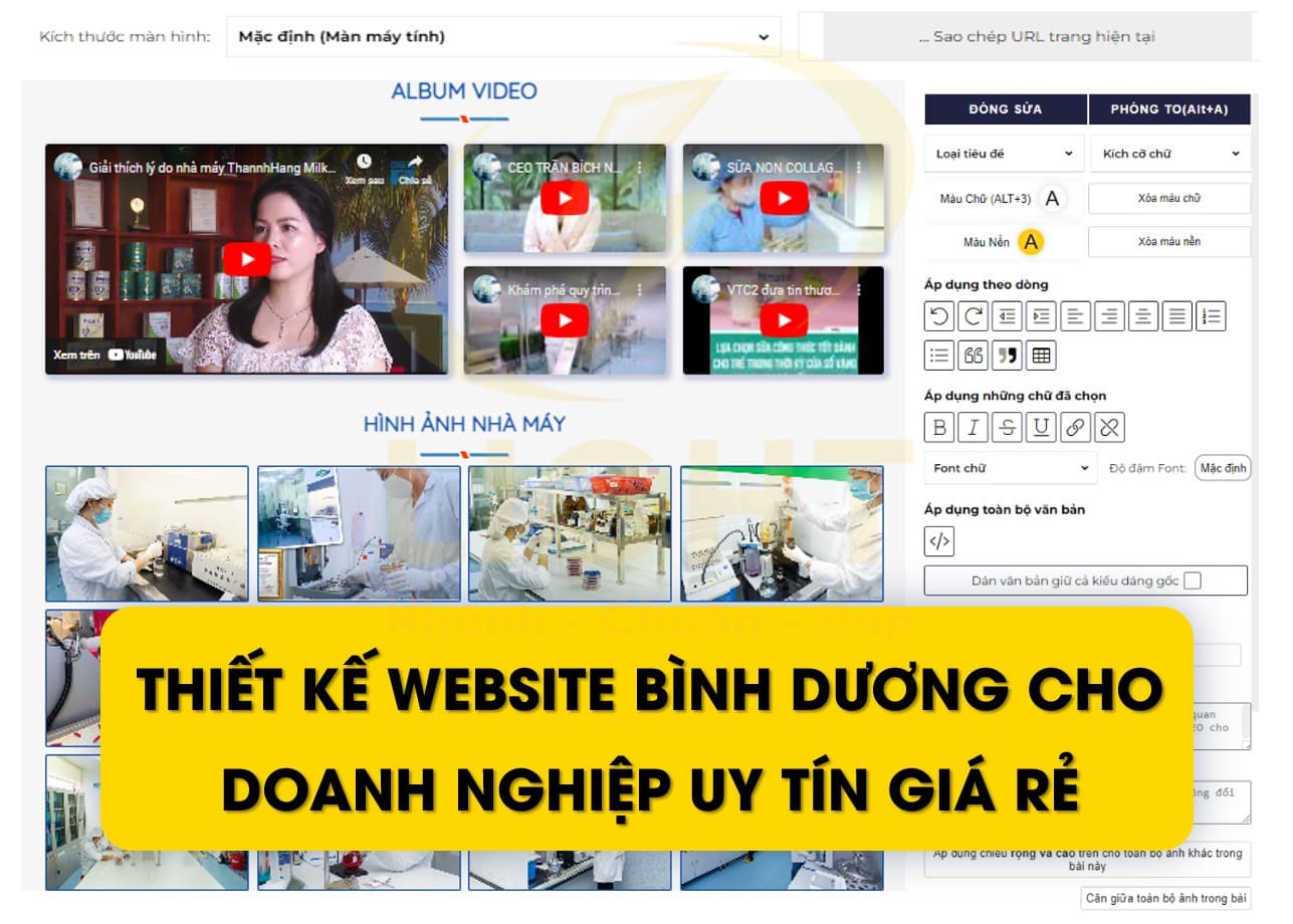 Thiết Kế Website Bình Dương Uy Tín - Giá Rẻ