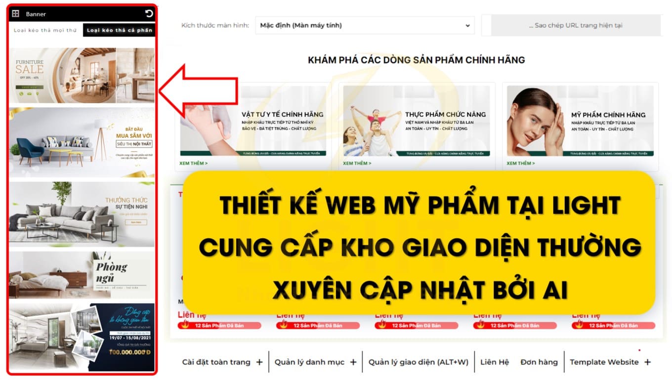 Ưu điểm trong dịch vụ thiết kế website bán mỹ phẩm tại LIGHT