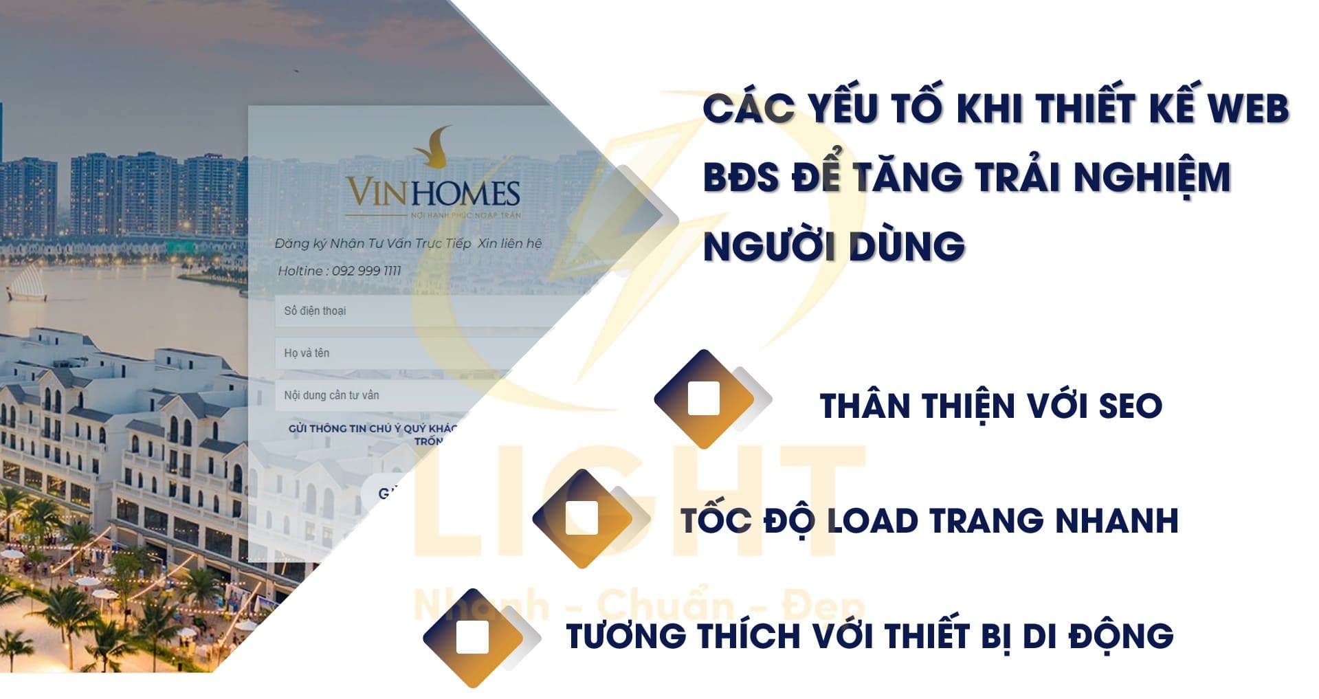 Các yếu tố khi thiết kế web bđs để tăng trải nghiệm người dùng