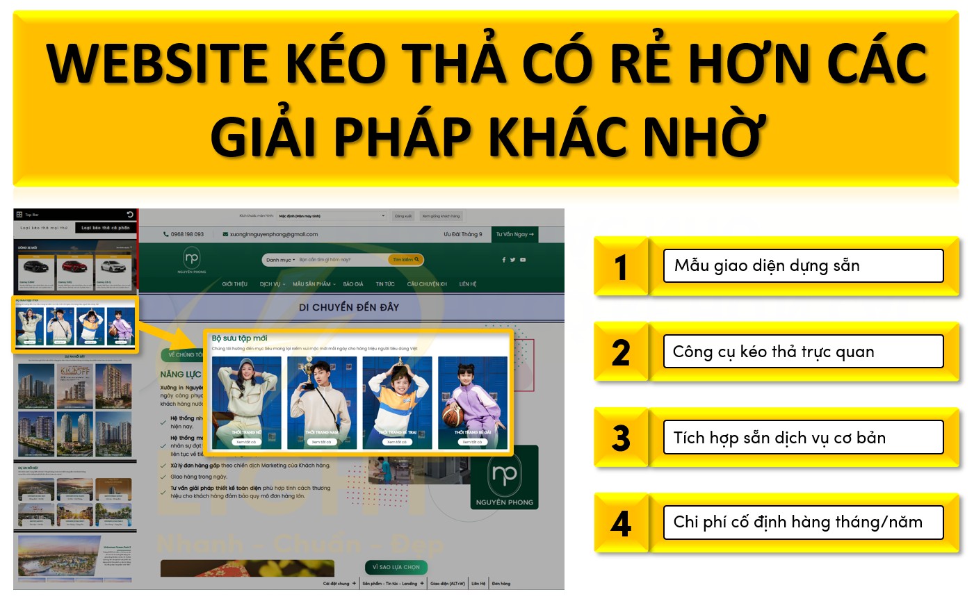 Website kéo thả có rẻ hơn các giải pháp khác