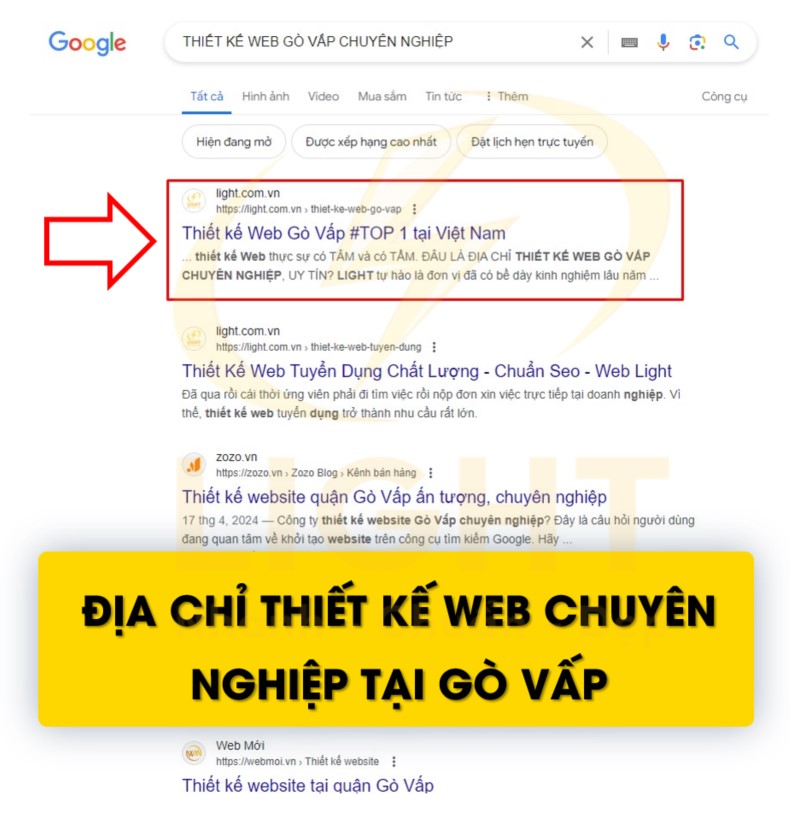 Địa chỉ làm website top 1 Việt Nam